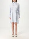 Fabiana Filippi Tie-up Shirt Dress In Gnawed Blue