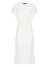 Fabiana Filippi Elasticated Band Crewneck Midi Dress