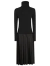 Fabiana Filippi Platinum Dress With Flannel Skirt In Black