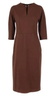 Fabiana Filippi Fitted Midi Dress With Stylish Cutouts In Brown