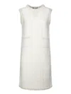 Fabiana Filippi Textured Sequinned Mini Dress In White