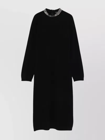 FABIANA FILIPPI DRESSES WITH LONG SLEEVES AND METALLIC COLLAR