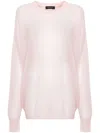 Fabiana Filippi Drop-shoulder Brushed Jumper In Pink