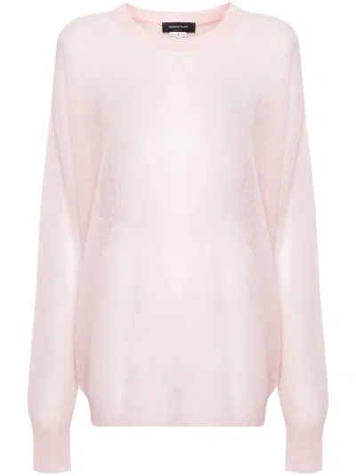 Fabiana Filippi Drop-shoulder Brushed Jumper In Pink