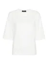 Fabiana Filippi T-shirt With Chain Detail In Blanco
