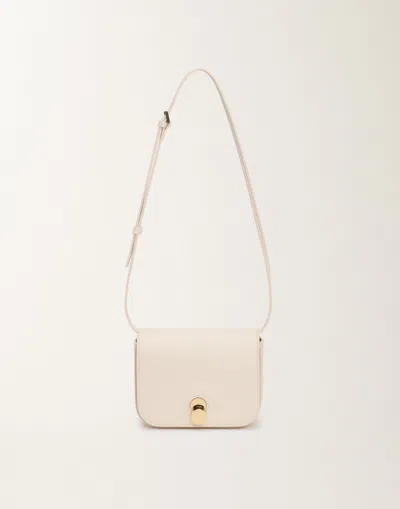 Fabiana Filippi Eclissi Calfskin Mini Messenger Bag In Butter
