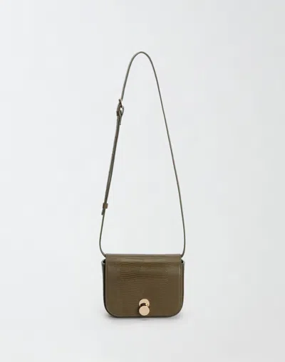 Fabiana Filippi Eclissi Calfskin Mini Messenger Bag In Green