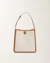 Fabiana Filippi Eclissi Canvas And Leather Bag In Brown