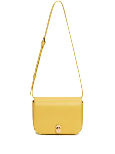 Fabiana Filippi Eclissi Calfskin Messenger Bag In Yellow