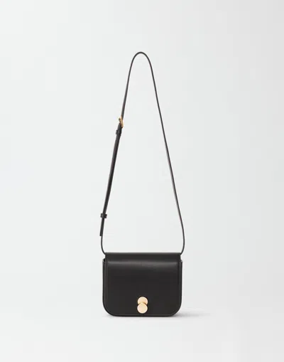 Fabiana Filippi Eclissi Leather Mini Messenger In Black