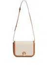 Fabiana Filippi Eclissi Canvas And Leather Messenger Bag In 褐色
