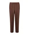 Fabiana Filippi Elastic-waist Side-seam Trousers In Brown