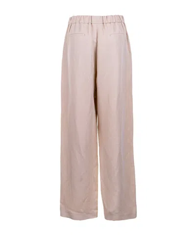 Fabiana Filippi Elastic Waist Casual Pants In Brown