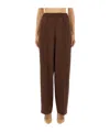 Fabiana Filippi Elastic-waist Side-seam Trousers In Brown