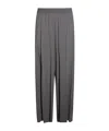 Fabiana Filippi Relaxed Fit Pleated Trousers Full Length In Gray