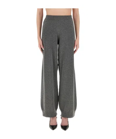 Fabiana Filippi Elastic Waist Casual Pants In Gray