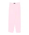 Fabiana Filippi Elastic Waist Casual Pants In Pink