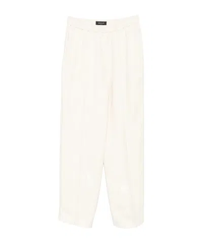 Fabiana Filippi Elastic Waist Casual Pants In White