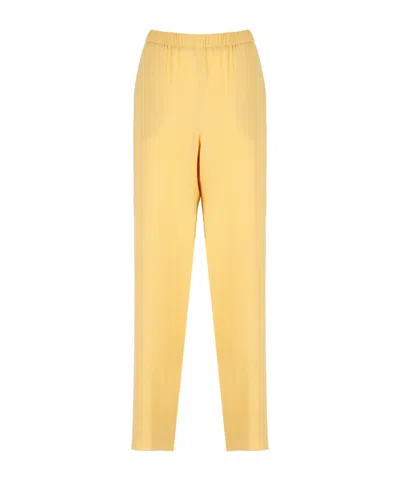 FABIANA FILIPPI FABIANA FILIPPI ELASTICATED WAISTBAND STRAIGHT CREPE TROUSERS