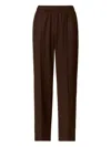 Fabiana Filippi Elastic-waist Side-seam Trousers In Brown