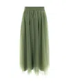 Fabiana Filippi Layered Tulle Midi Skirt In Green