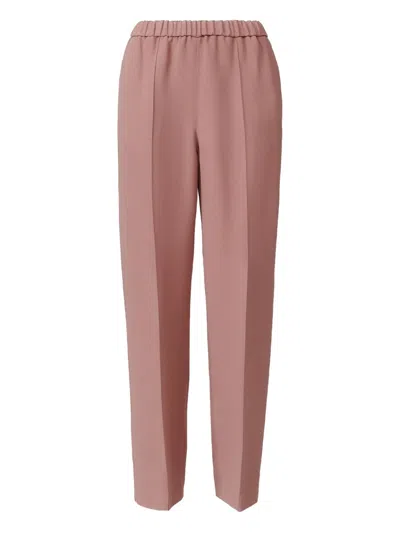 Fabiana Filippi Elastic-waist Straight Trousers In Pink