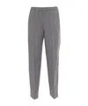 Fabiana Filippi Bistretch Wool Jogging Trousers With Filo Diamante In Gray