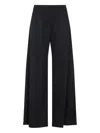 Fabiana Filippi Wide-leg Trousers In Virgin Wool In Black