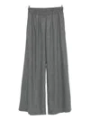Fabiana Filippi Comfortable Wide-leg Trousers Elastic Waistband In Gray