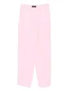 Fabiana Filippi Elastic Waist Casual Pants In Pink