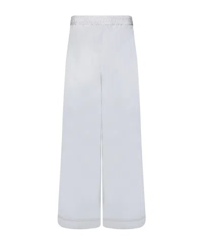 Fabiana Filippi Elastic Waistband Casual Pants In White