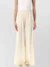 Fabiana Filippi Elastic Waistband Lightweight Wide Leg Trousers In Yellow