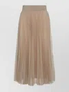 Fabiana Filippi Flowing Pleated Maxi Skirt With Elastic Waistband