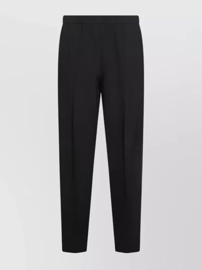 Fabiana Filippi Elastic Waistband Straight Leg Trousers With Seam Detailing
