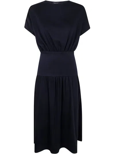 Fabiana Filippi Round Neck Short Sleeved Dress In Blue