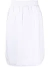 Fabiana Filippi Elasticated-waist Midi Skirt In 白色