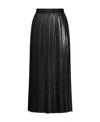 Fabiana Filippi Elasticated Waistband Pleated Midi Skirt In Black