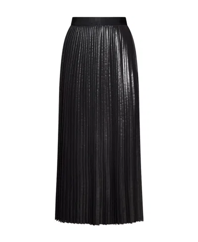 Fabiana Filippi Elasticated Waistband Pleated Midi Skirt In Black