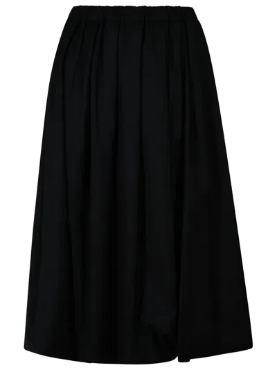 Fabiana Filippi Elasticated Waistband Pleated Skirt In Black