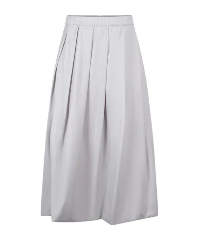 Fabiana Filippi Elasticated Waistband Pleated Skirt In White