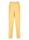 Fabiana Filippi Elasticated Waistband Straight Crepe Trousers In Orange