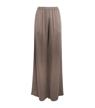 Fabiana Filippi Elasticated-waistband Flared Trousers In Brown