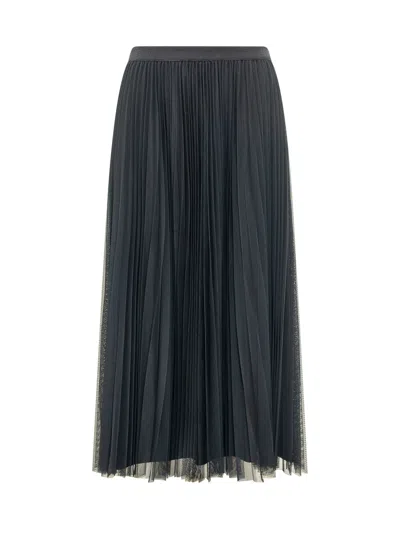 Fabiana Filippi Elegant Midi Skirt In Blue