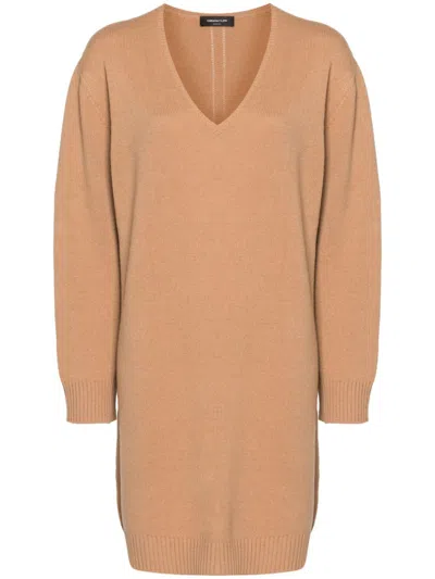 Fabiana Filippi V-neck Knitted Dress In 1256