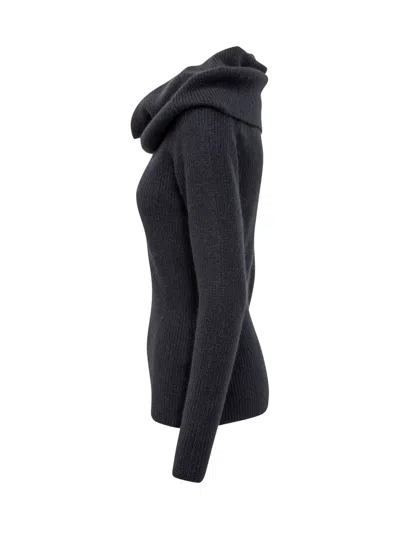 Fabiana Filippi Elegant Wool And Mohair Knit Sweater In Blu Notte