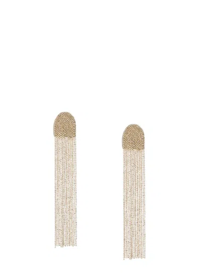 Fabiana Filippi Earrings With Bright Light Point Pendats In Gold