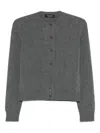 Fabiana Filippi Soft Wool Blend Long Sleeve Jacket In Gray
