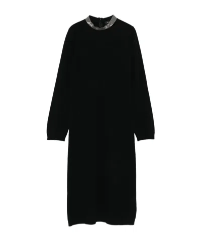 FABIANA FILIPPI EMBELLISHED-COLLAR MIDI DRESS