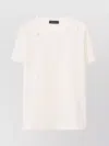 Fabiana Filippi Short-sleeved Jersey Top With Subtle Embellishments In White
