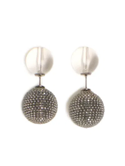 Fabiana Filippi Embellished Drop Earrings In Silver